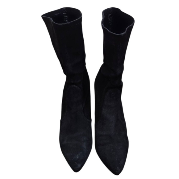 Stuart Weitzman Clinger Black Suede Booties - Size 9.5 M - Picture 3 of 15